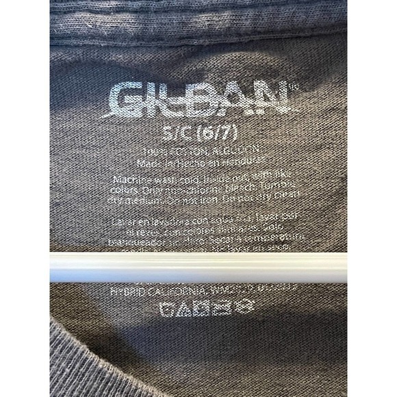 Gildan Shirt Boy's Small (6/7) Gray Dinosaur - Picture 6 of 11